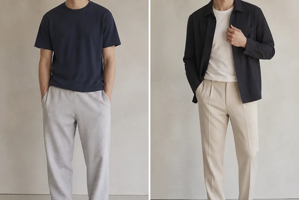 Before and after adidas superstar mens outfit transformation
