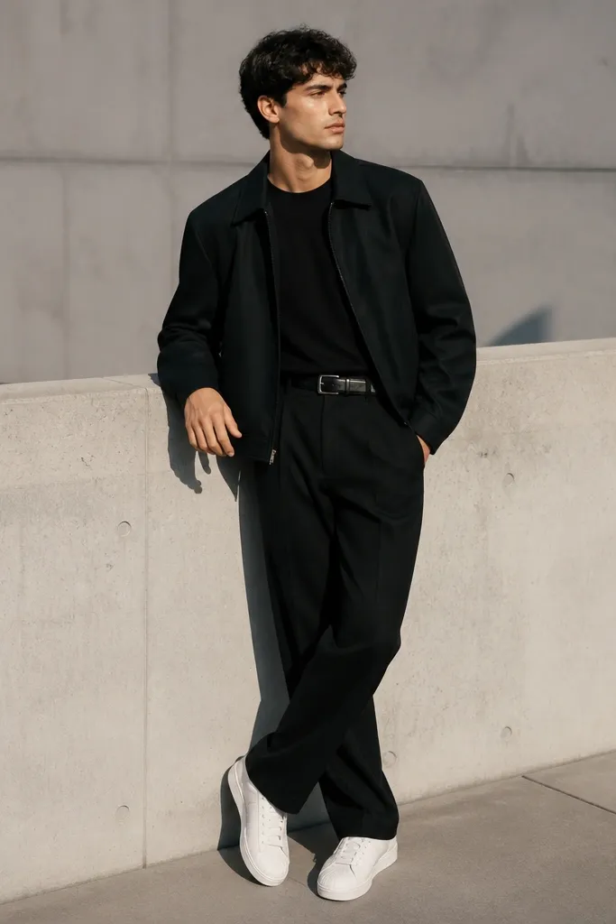 Aesthetic adidas superstar outfit men black