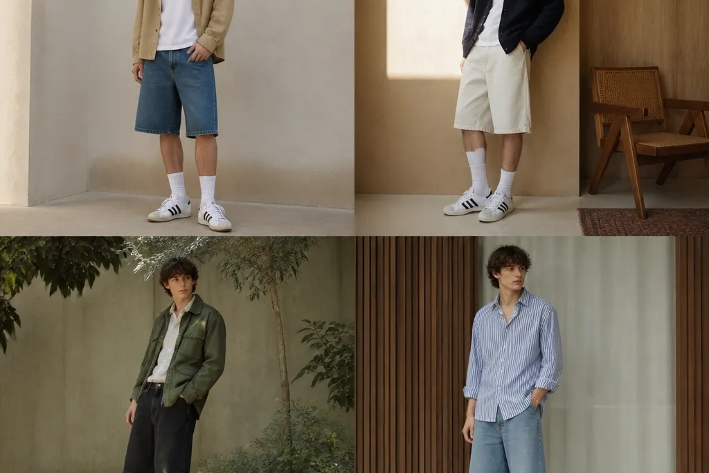 Seasonal adidas superstar outfit jorts ideas