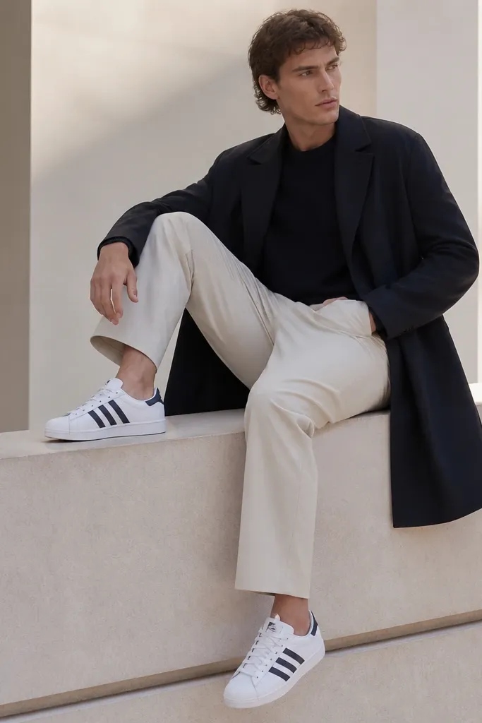 Luxe high end adidas superstar outfit men