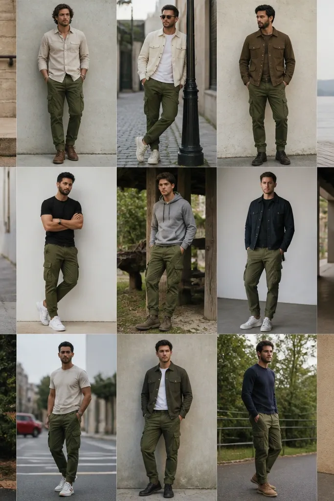 15 Army Green Cargo Pants Outfit Men Ideas