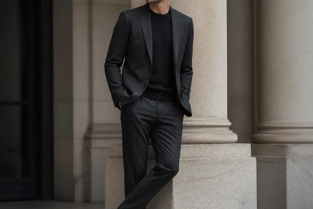 Black Chelsea Boots Men Outfit Formal for All Year Events