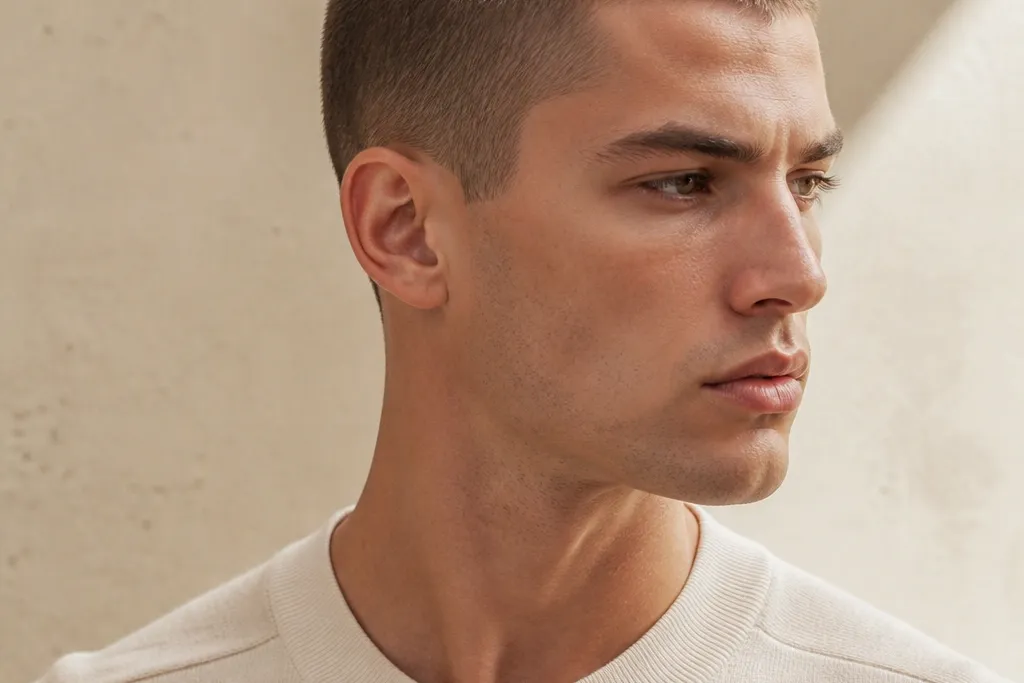 Luxe high-end buzz cut mens short styles