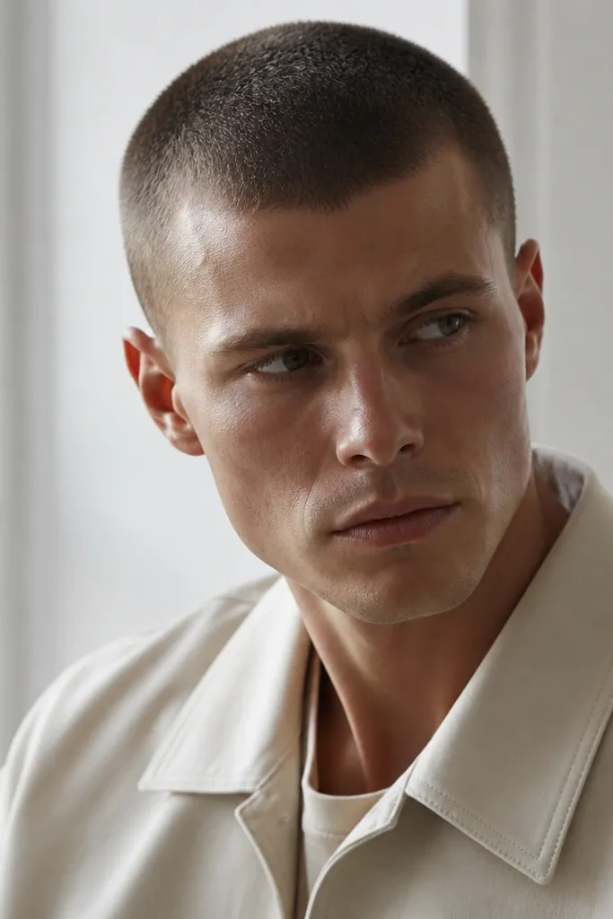 Luxe high-end buzz cut mens short styles