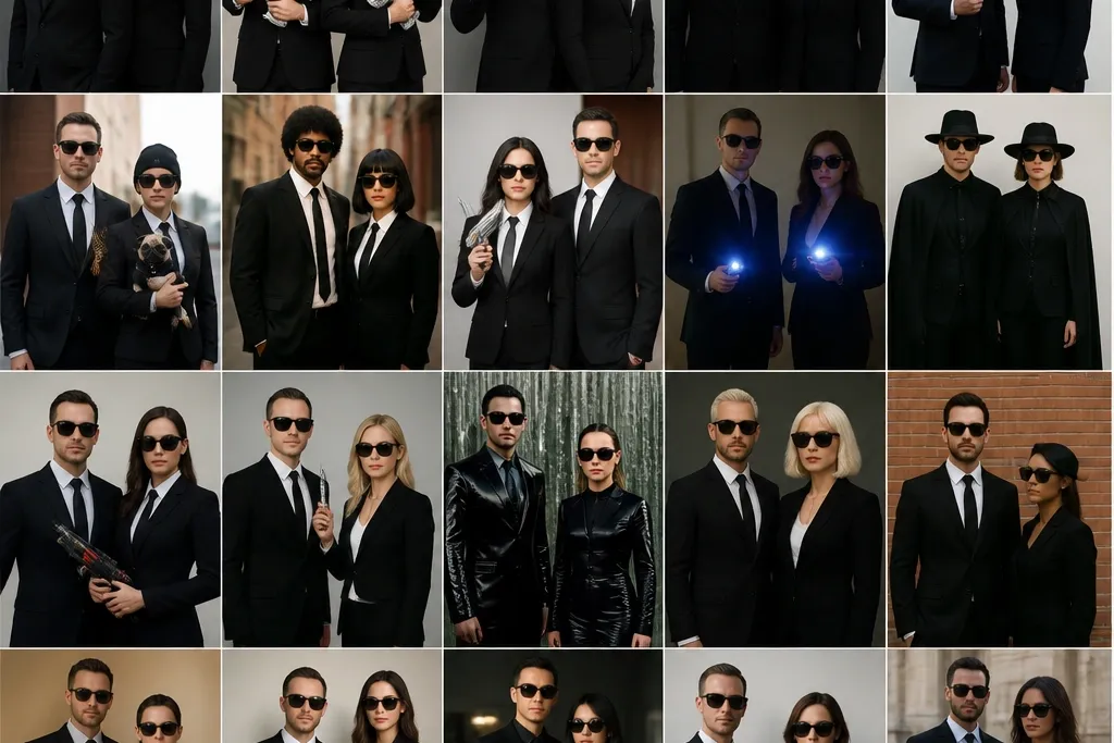 20 Couples Men in Black Costume Ideas for Matching Halloween Looks