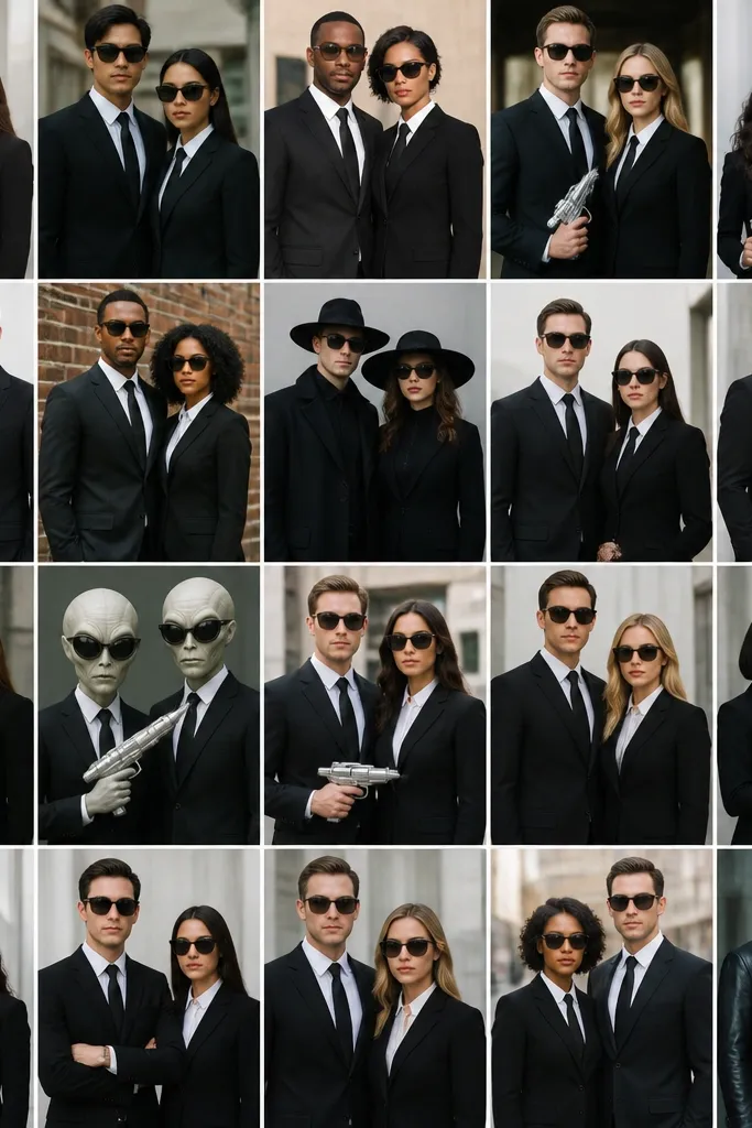 20 Couples Men in Black Costume Ideas for Matching Halloween Looks