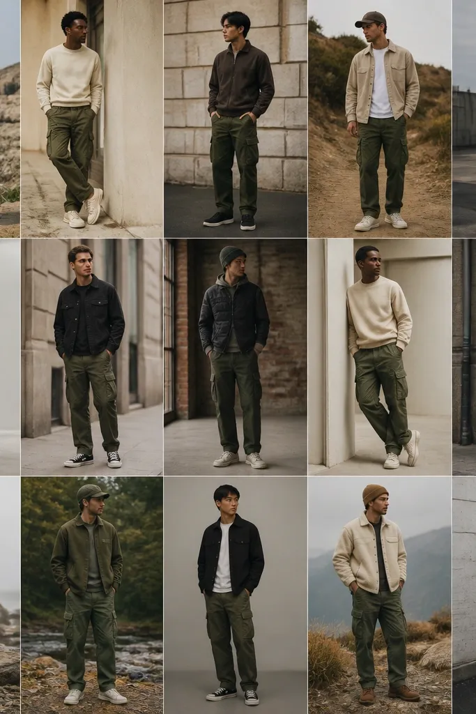 15 Dark Green Cargo Pants Outfit Men Ideas