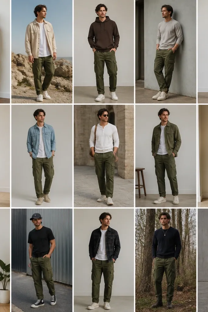 15 Dark Green Cargo Pants Outfit Ideas