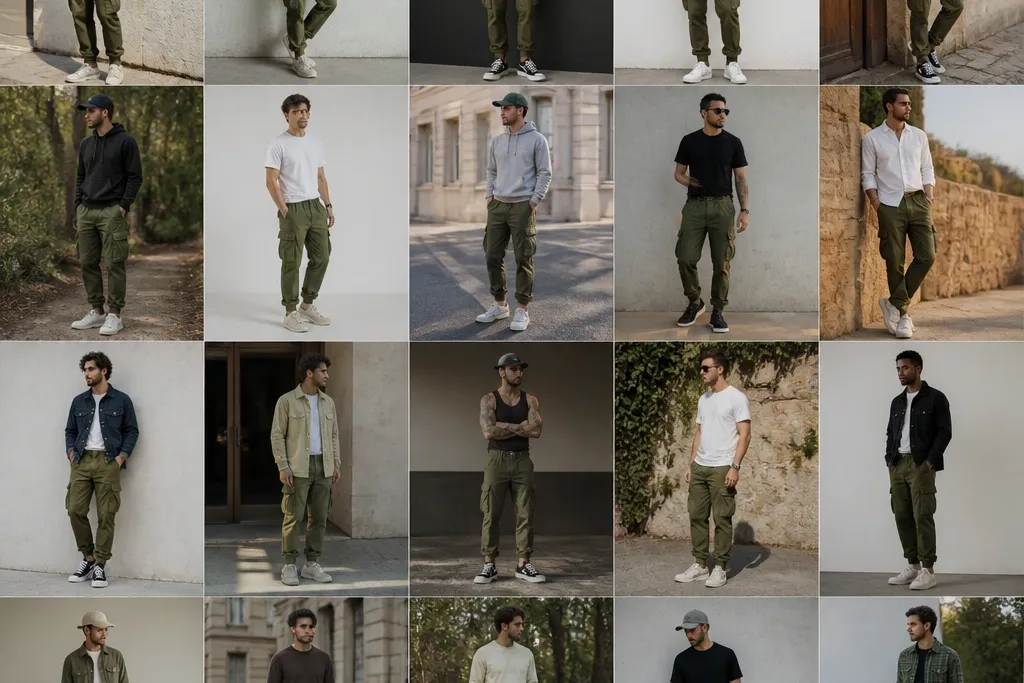 20 Olive Green Cargo Pants Outfit Men Ideas