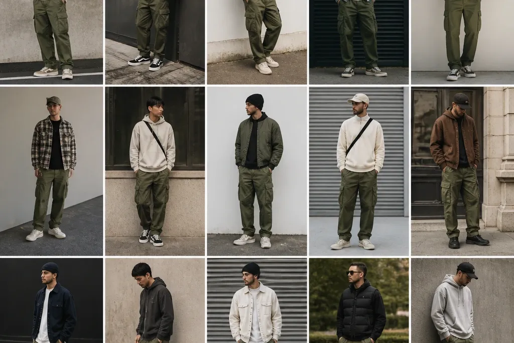 19 Green Cargo Pants Outfit Men Streetwear Ideas