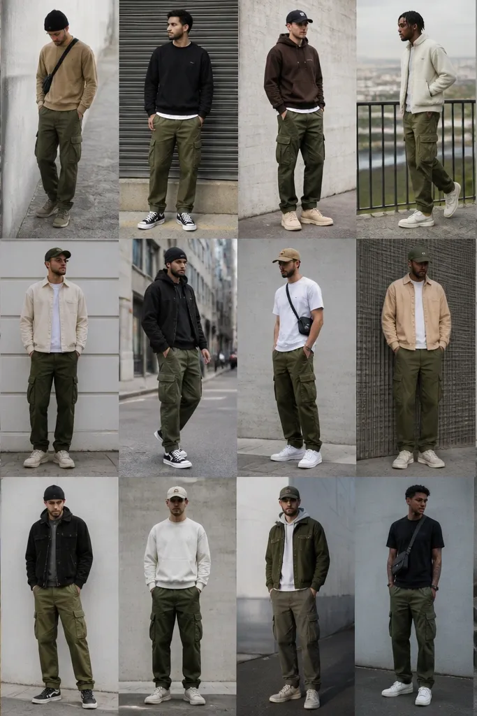 19 Green Cargo Pants Outfit Street Style Men Ideas
