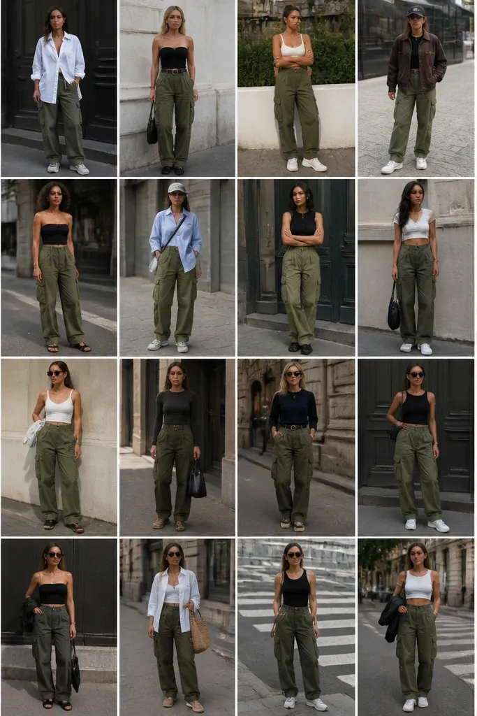 20 Green Cargo Pants Outfit Street Style Ideas