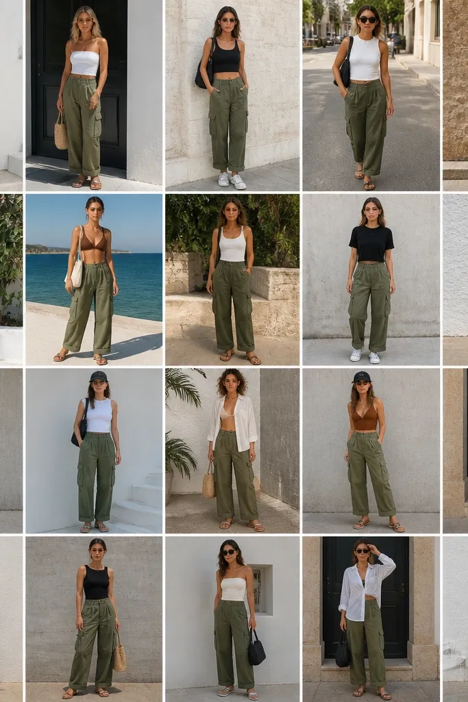 20 Green Cargo Pants Outfit Summer Ideas