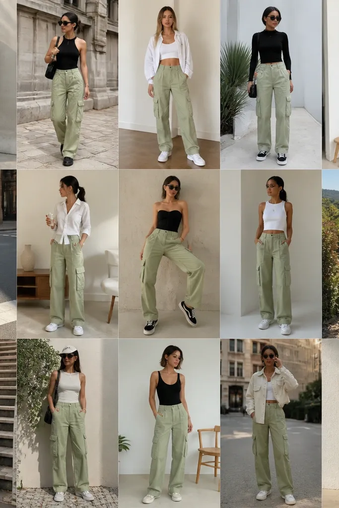 15 Light Green Cargo Pants Outfit Ideas