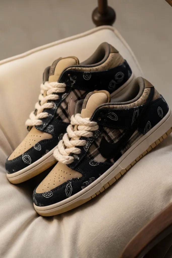 Luxury look travis scott bandana shoes