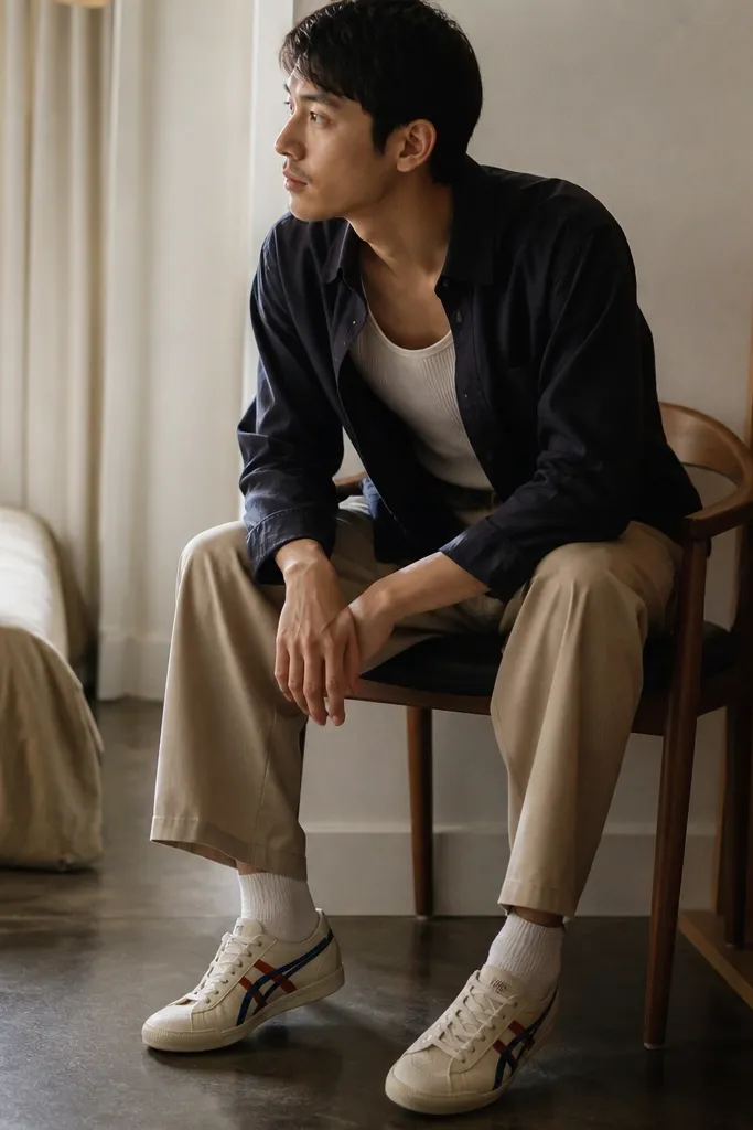 onitsuka tiger men outfit mens fashion for small spaces