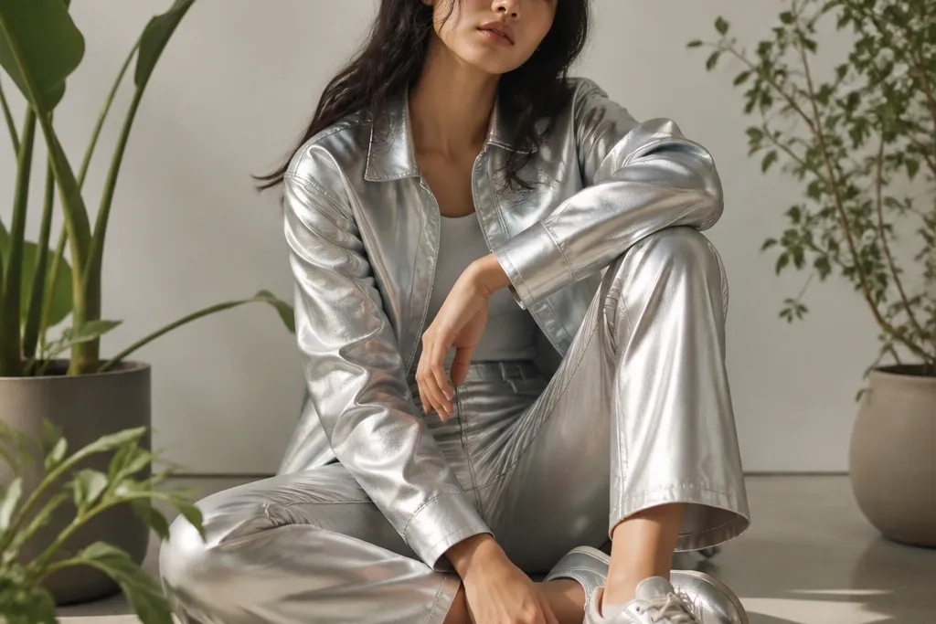 onitsuka tiger mexico 66 silver outfit with plants