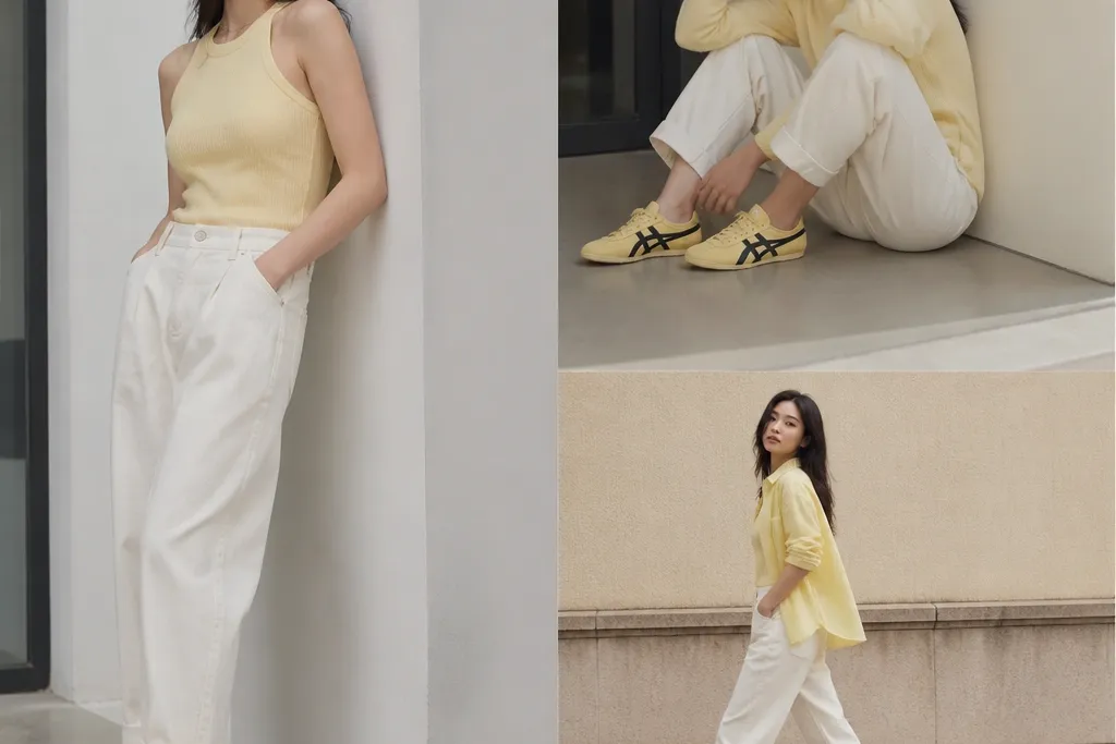 onitsuka tiger mexico 66 yellow outfit for year-round style