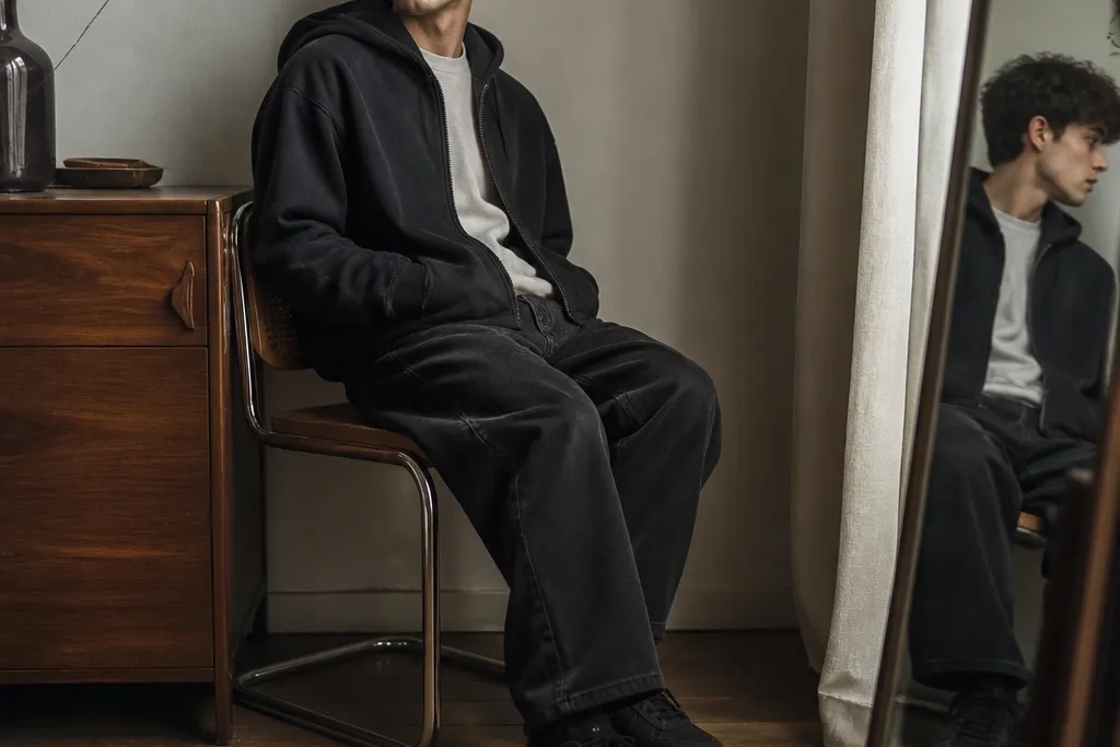 Small-space black travis scott shoes outfit ideas