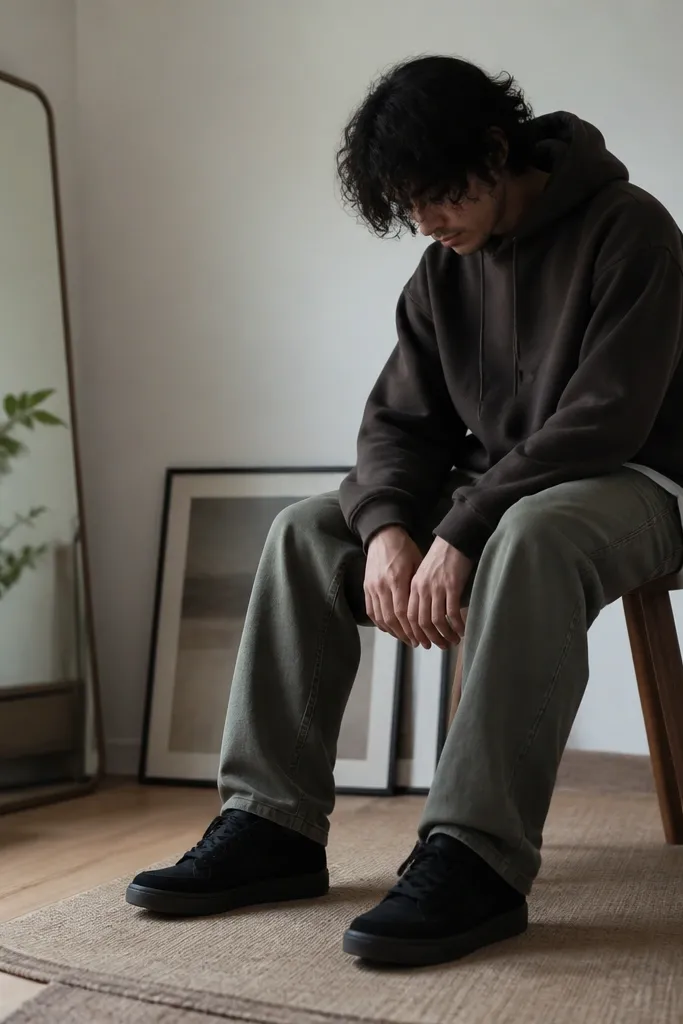 Small-space black travis scott shoes outfit ideas